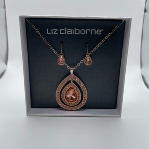SOLD!! Liz Claiborne Necklace And Earrings Set New In Box